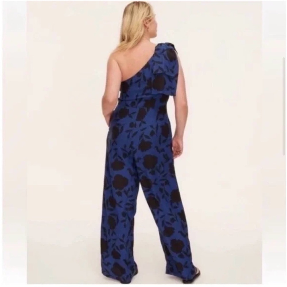 Kate Spade X Target Floral Single Shoulder Wide Leg Pant Jumpsuit NWT Sz 17 - Picture 3 of 5